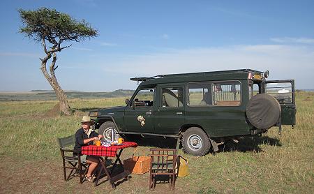 Buschfrühstück in der Masai Mara