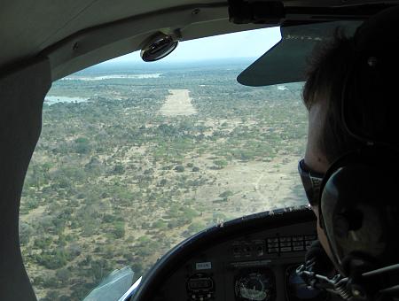 Flug in den Selous