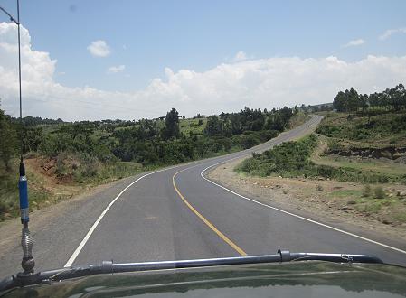 on the road
