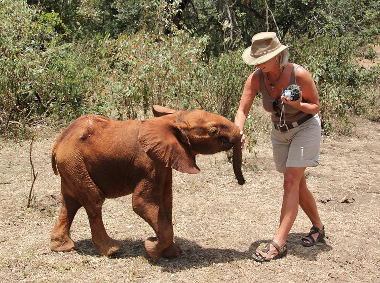 Jörg und Petra Reinecke beim David Sheldrick Wildlife Trust