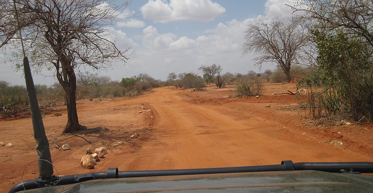 Bushpiste von Watamu bis zum Galana Crocodile Camp