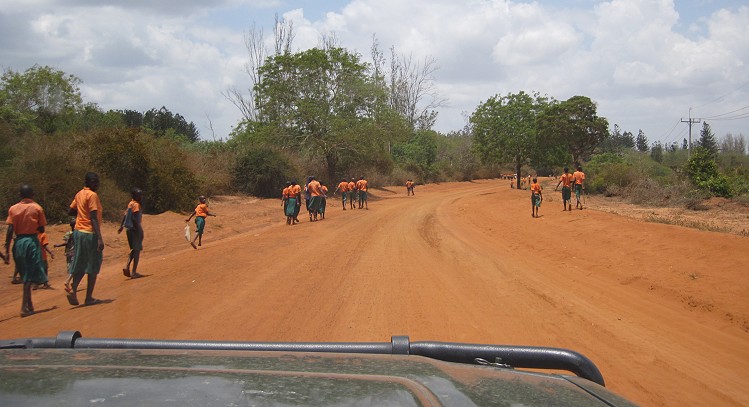 Bushpiste von Watamu bis zum Galana Crocodile Camp