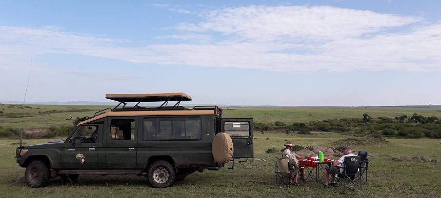 Bushfrühstück, Masai Mara