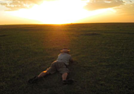 Sonnenuntergang in der masai mara