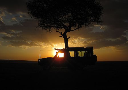 Sonnenuntergang in der masai mara