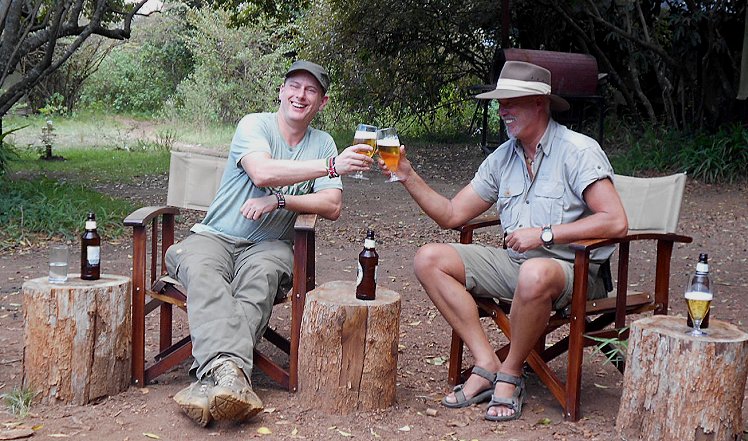 Thorsten Hanewald, Jörg Reinecke im Mara Bush Camp