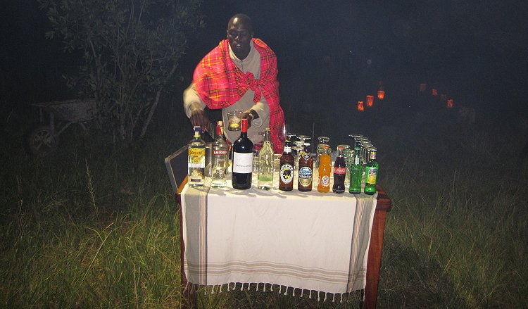 Mara Bush Camp - Private Wing Bush Dinner