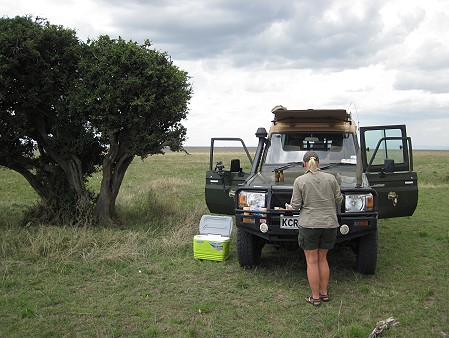 Buschfrühstück in der Masai Mara