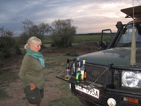 Sundowner in Mara