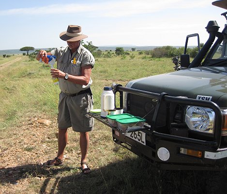 Buschfrühstück in der Masai Mara