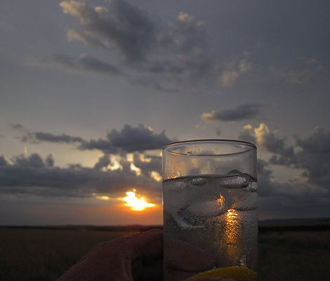 Sundowner in der Masai Mara