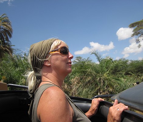 Petra Reincke im des Amboseli Park