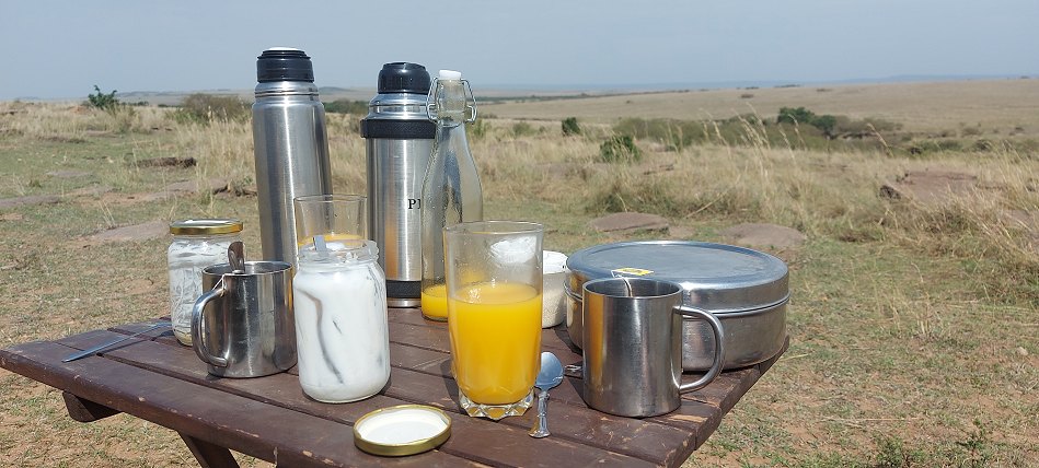 Buschfrühstück in der Masai Mara