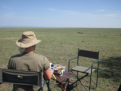 Buschfrühstück in der Masai Mara