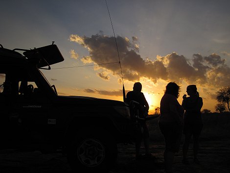 Sundowner im Lumo Reservat