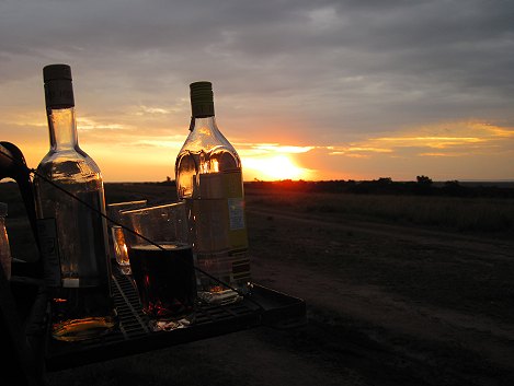 Sundowner in der Masai Mara