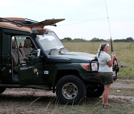 Sundowner in der Masai Mara