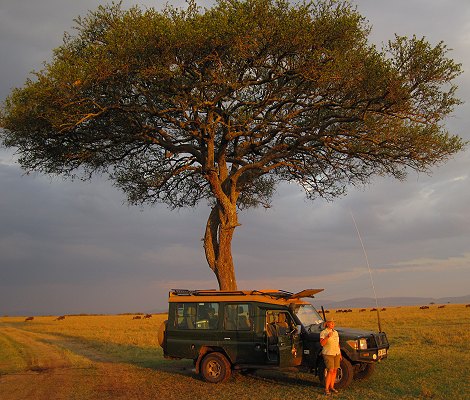 Sundowner in der Masai Mara