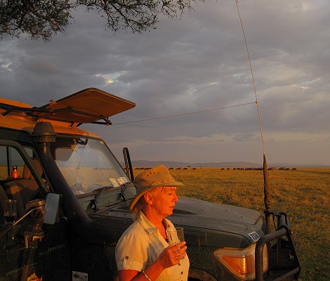 Sundowner in der Masai Mara