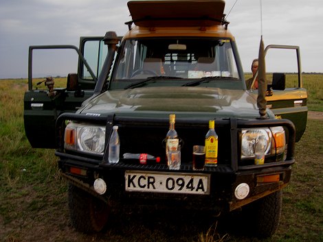 Sundowner in der Masai Mara