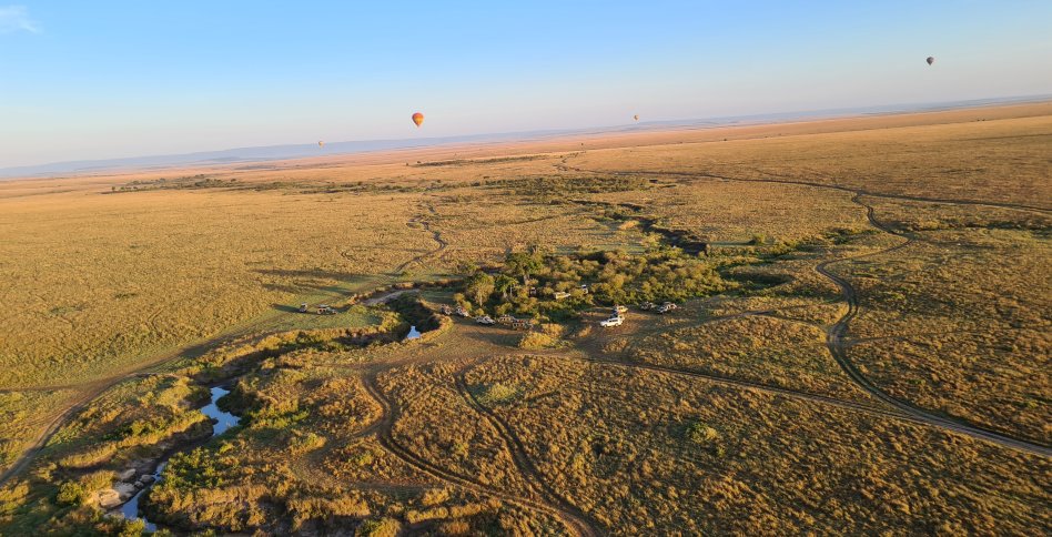 Die Mara von oben aus dem Heißluftballon
