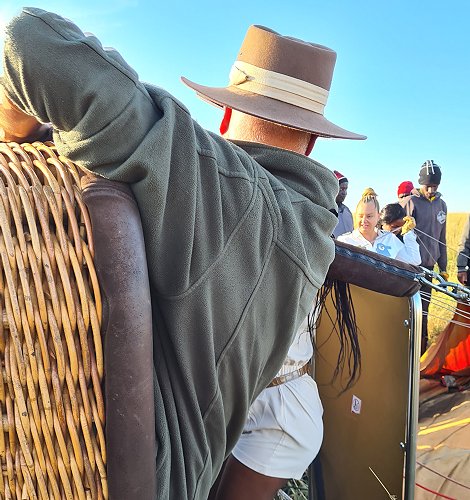 unsere Ballon Safari mit Ballon Adventure und Pilotin Janine Fraser