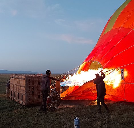 unsere Ballon Safari mit Ballon Adventure und Pilotin Janine Fraser