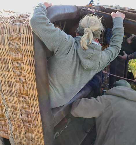 unsere Ballon Safari mit Ballon Adventure und Pilotin Janine Fraser