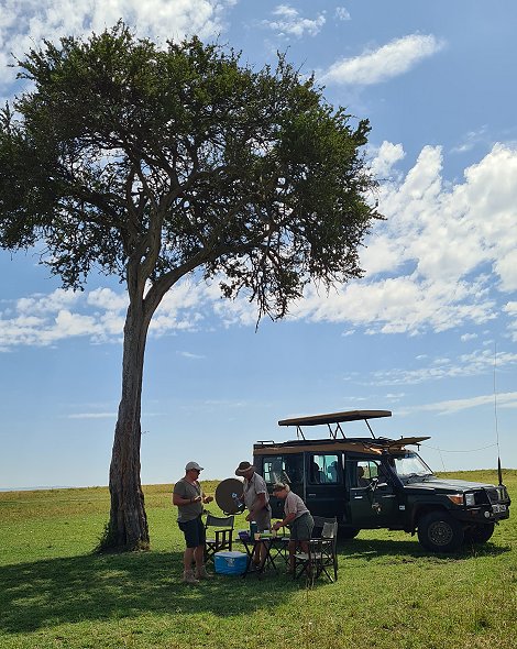 Buschfrühstück in der Masai Mara