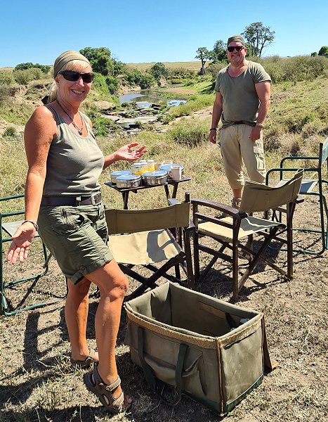 gemütliches Bushfrühstück in der Masai Mara