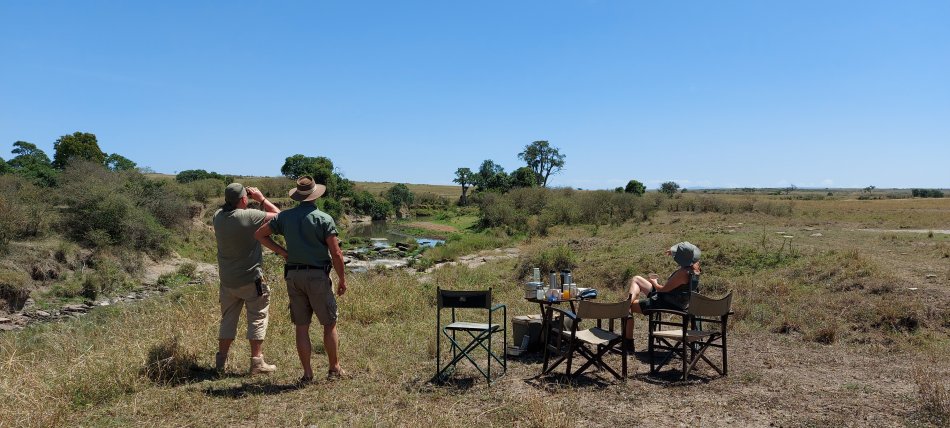 gemütliches Bushfrühstück in der Masai Mara