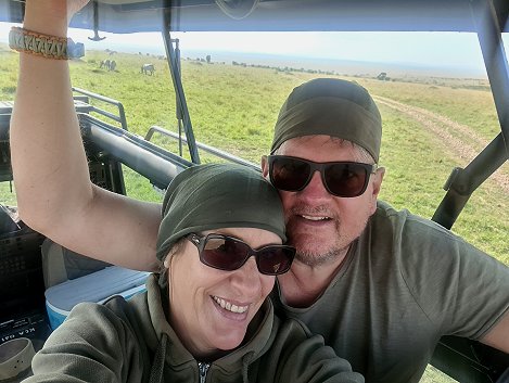Evely und Peter Labuch auf Safari