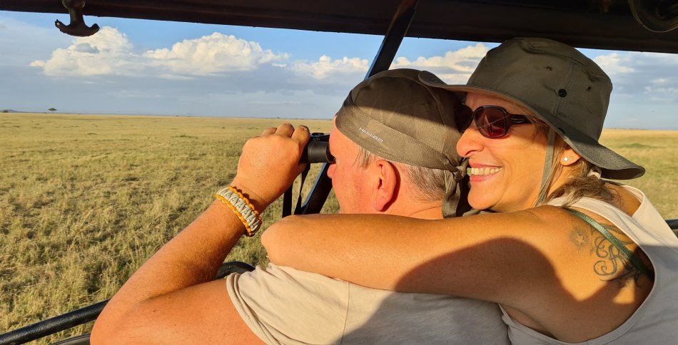 Evely und Peter Labuch auf Safari in Kenya