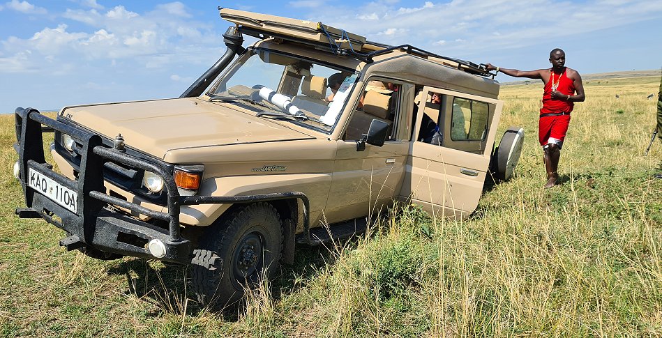 Land Cruiser im Warzenschweinbau eingebrochen