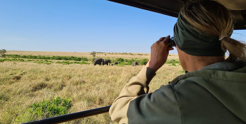 Evely Labuch auf Safari