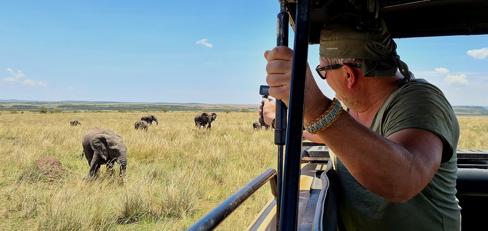 zwischen den Elefanten der Masai Mara