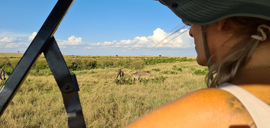 Evely Labuch auf Safari