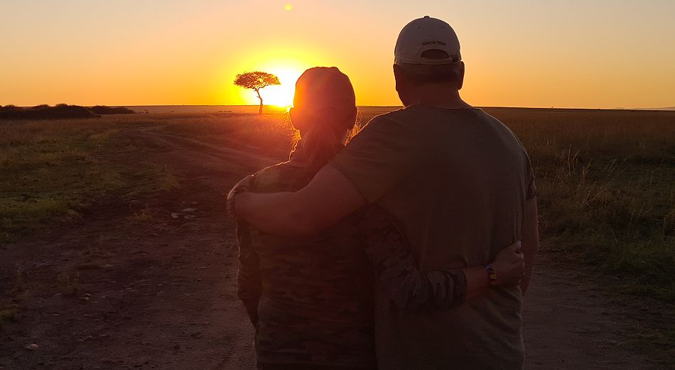 Sonnenaufgang in der Masai Mara