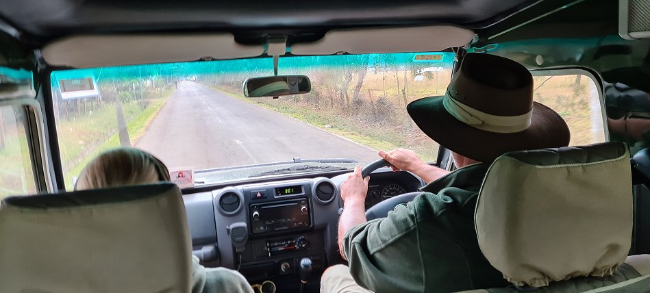 on the road