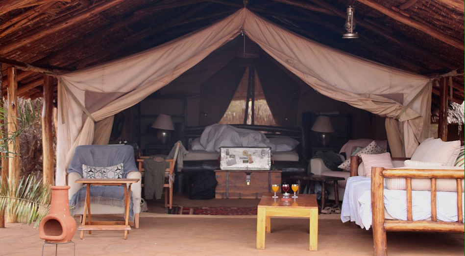 Morgens im Amboseli Bush Camp