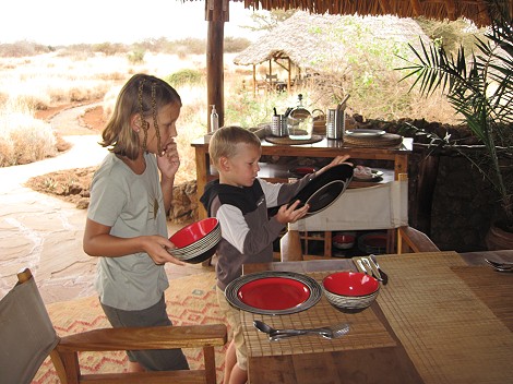 Morgens im Amboseli Bush Camp