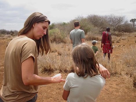 Fusspirsch am Rande des Amboseli National Parks