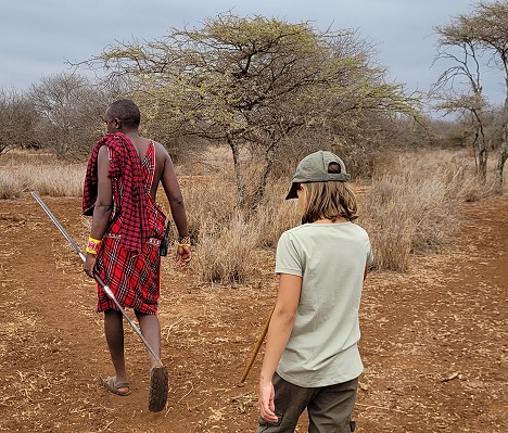 Fusspirsch am Rande des Amboseli National Parks