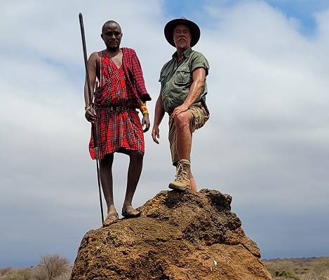 Fusspirsch am Rande des Amboseli National Parks