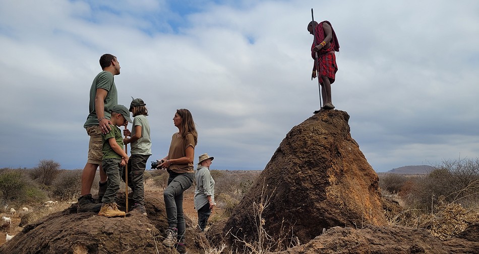 Fusspirsch am Rande des Amboseli National Parks