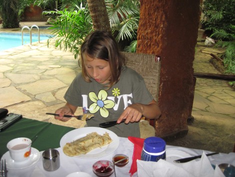 Mit der Familie im Boko Boko Guesthouse