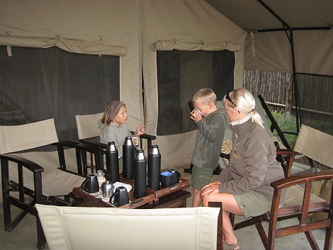 Morgens im Soroi Mara Bush Camp - Bush Zelte