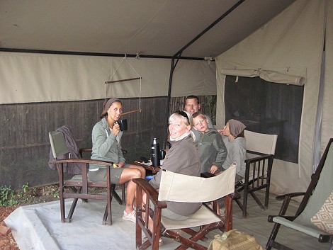 Morgens im Soroi Mara Bush Camp - Bush Zelte