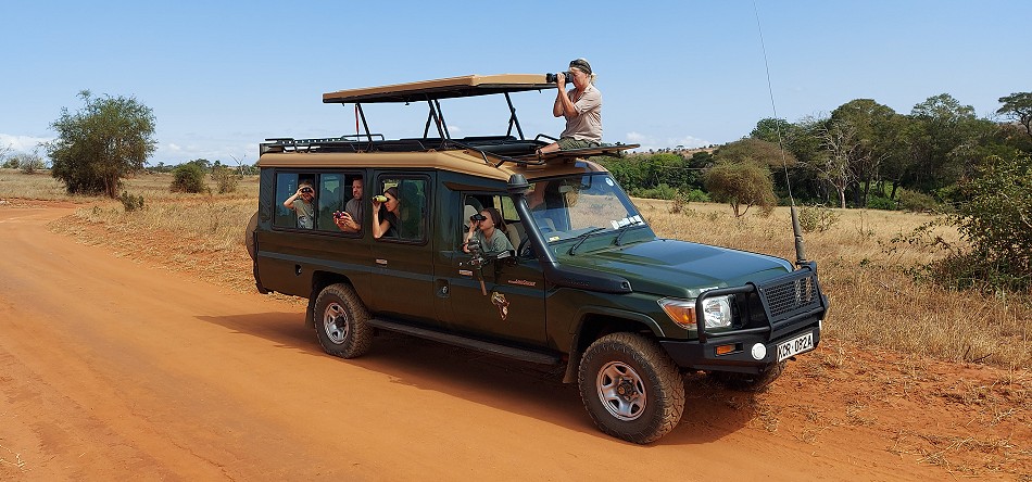 Auf Familien - Pirschfahrt im Lumo Conservancy