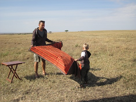 Frühstück im Busch der Masai Mara